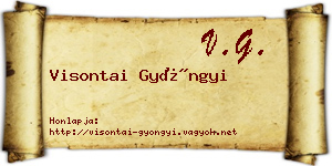 Visontai Gyöngyi névjegykártya
