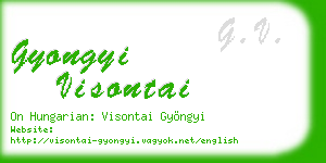 gyongyi visontai business card