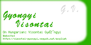 gyongyi visontai business card